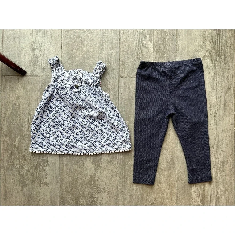 Baby Toddler Girl 2 Piece Outfit Set Sleeveless Top & Leggings 24M 2T Cute Sweet